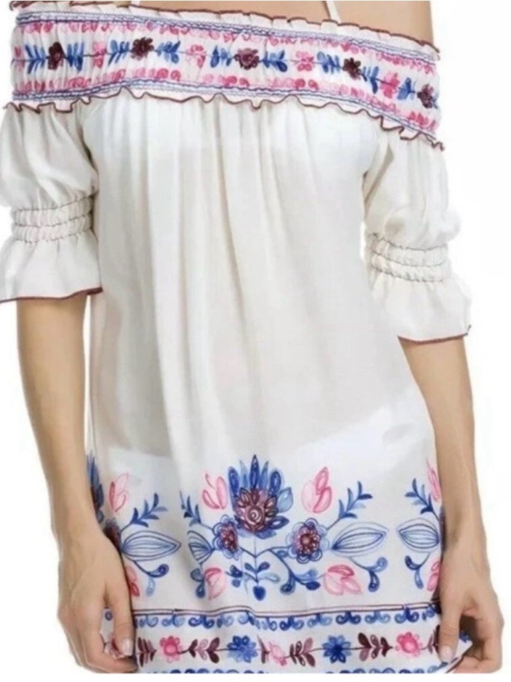 BECCA | Embroidered tank‎ dress swim cover up | Size M/L